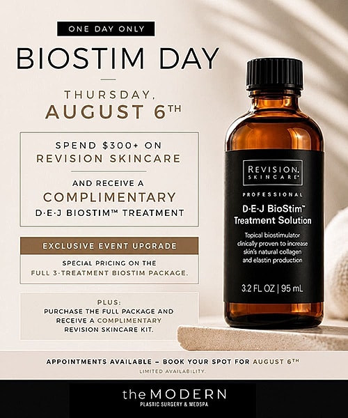 Biostim Day skincare event promotion August 6th